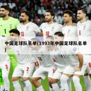 中国足球队名单(1993年中国足球队名单)