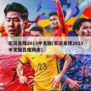 实况足球2013中文版(实况足球2013中文版百度网盘)