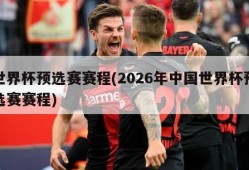 世界杯预选赛赛程(2026年中国世界杯预选赛赛程)