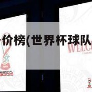 世界杯球队身价榜(世界杯球队身价榜最新排名)