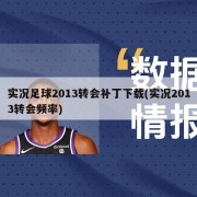 实况足球2013转会补丁下载(实况2013转会频率)