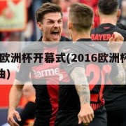 2016欧洲杯开幕式(2016欧洲杯开幕式歌曲)