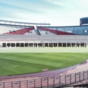 意甲联赛最新积分榜(英超联赛最新积分榜)