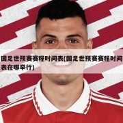 国足世预赛赛程时间表(国足世预赛赛程时间表在哪举行)