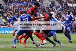 nba历届总冠军一览表(nba历届总冠军一览表最新)