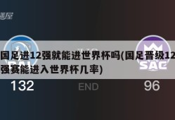国足进12强就能进世界杯吗(国足晋级12强赛能进入世界杯几率)