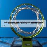 今年世界杯比赛的时间表(今年世界杯对战表)