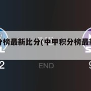 中甲积分榜最新比分(中甲积分榜最新比分榜)