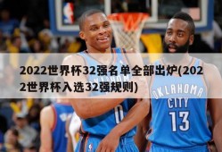 2022世界杯32强名单全部出炉(2022世界杯入选32强规则)