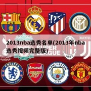 2013nba选秀名单(2013年nba选秀视频完整版)