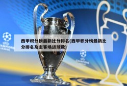 西甲积分榜最新比分排名(西甲积分榜最新比分排名及主客场进球数)
