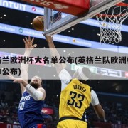 英格兰欧洲杯大名单公布(英格兰队欧洲杯大名单公布)