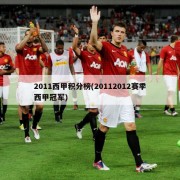 2011西甲积分榜(20112012赛季西甲冠军)