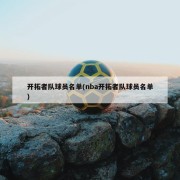 开拓者队球员名单(nba开拓者队球员名单)