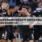 世界杯预选赛欧洲区积分榜(世界杯预选赛欧洲区积分榜意大利)