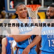 乒乓球男子世界排名表(乒乓球男单最新世界排名)