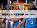 英冠积分榜(英冠积分榜20232024)