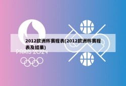 2012欧洲杯赛程表(2012欧洲杯赛程表及结果)