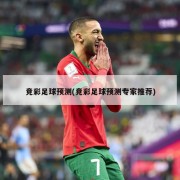 竞彩足球预测(竞彩足球预测专家推荐)