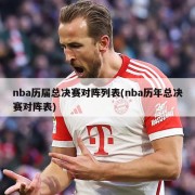 nba历届总决赛对阵列表(nba历年总决赛对阵表)