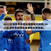 2022足球世界杯预选赛赛程时间表(2022足球世界杯预选赛赛程时间表格)