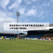 实况足球2013中文版下载(实况足球2013中文版下载特色)