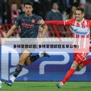 多特蒙德欧冠(多特蒙德欧冠名单公布)