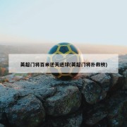 英超门将百米逆天进球(英超门将扑救榜)