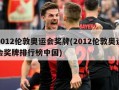 2012伦敦奥运会奖牌(2012伦敦奥运会奖牌排行榜中国)