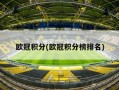 欧冠积分(欧冠积分榜排名)