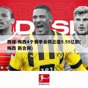 西媒:梅西4个赛季合同总值5.55亿欧(梅西 新合同)