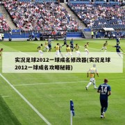 实况足球2012一球成名修改器(实况足球2012一球成名攻略秘籍)