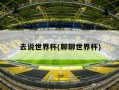去说世界杯(聊聊世界杯)