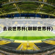 去说世界杯(聊聊世界杯)
