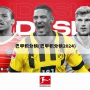 巴甲积分榜(巴甲积分榜2024)