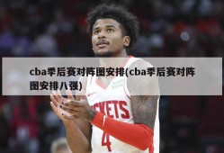 cba季后赛对阵图安排(cba季后赛对阵图安排八强)