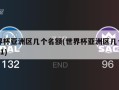 世界杯亚洲区几个名额(世界杯亚洲区几个名额11)