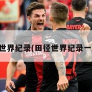 田径世界纪录(田径世界纪录一览表)